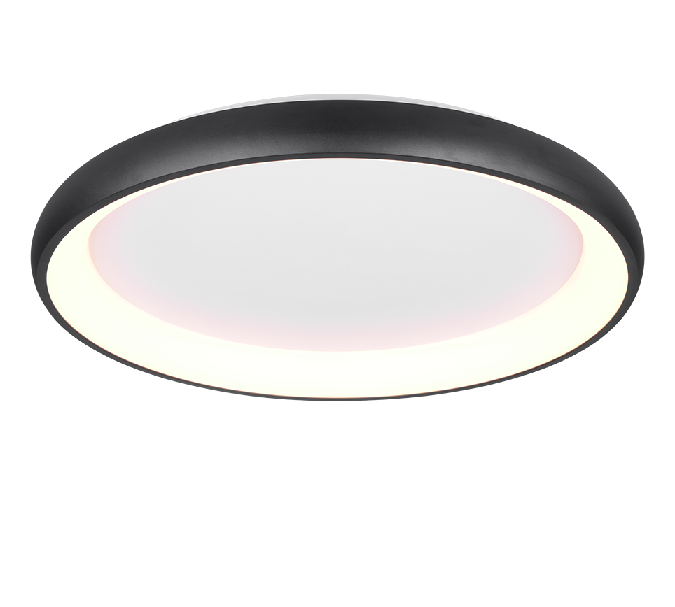 Cardona LED ceiling lamp 75 cm matt black — 649617532