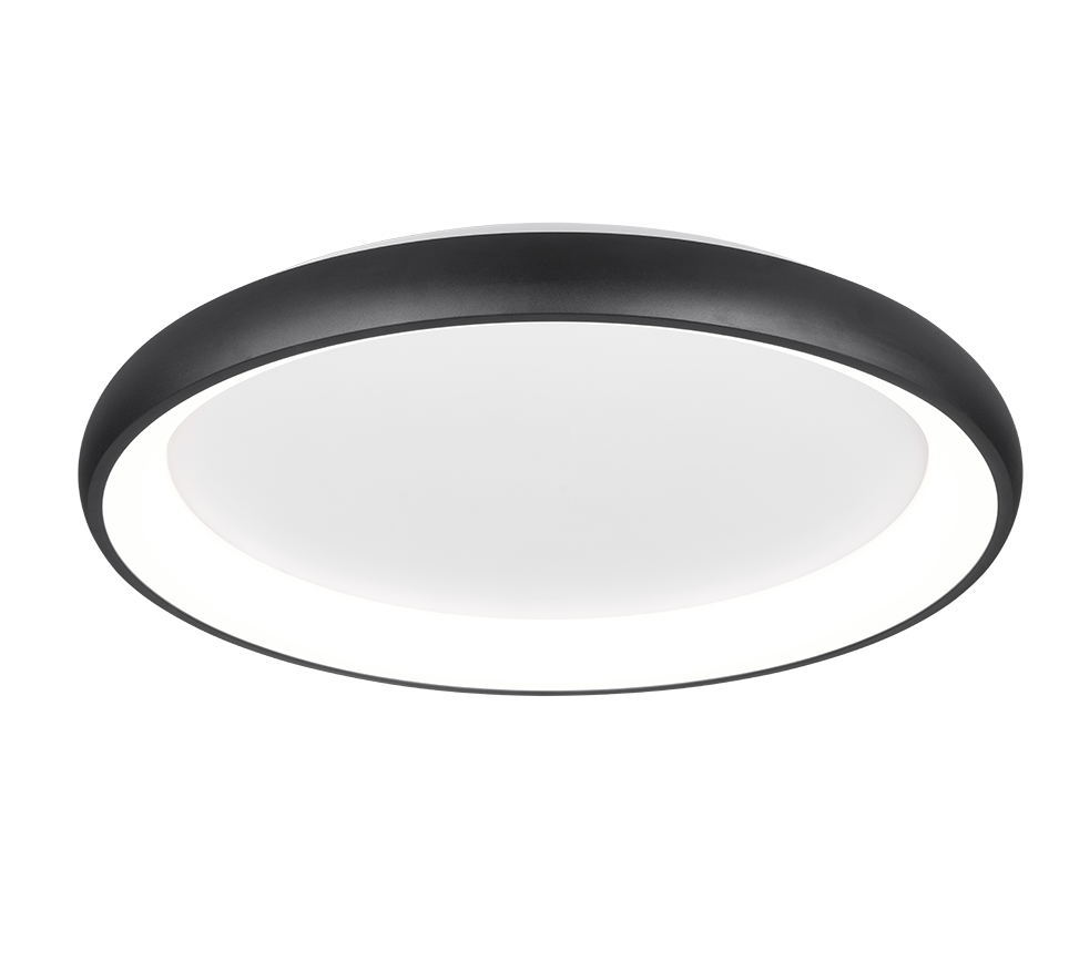 Cardona LED ceiling lamp 75 cm matt black — 649617532