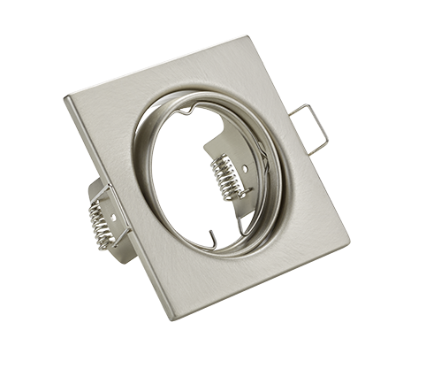 Jura recessed spotlight GU10 brushed steel square — 650000107