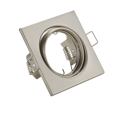 Jura recessed spotlight GU10 brushed steel square — 650000107