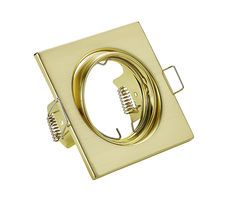 Jura recessed spotlight GU10 matt brass square — 650000108