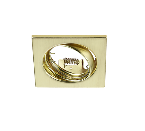 Jura recessed spotlight GU10 matt brass square — 650000108