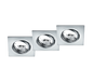 Jura recessed spotlight GU10 chrome 3-pack square — 650000306