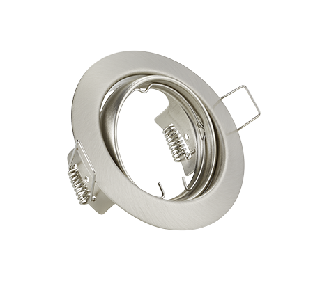 Jura recessed spotlight GU10 brushed steel round — 650100107