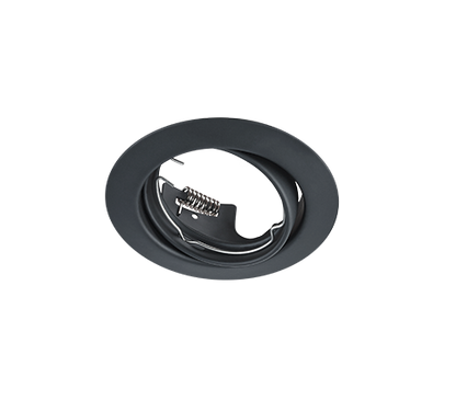 Jura recessed spotlight GU10 matt black round — 650100132