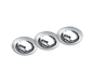 Jura recessed spotlight GU10 chrome 3-pack round — 650100306