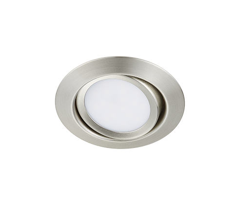 Rila LED recessed spotlight brushed steel round — 650310107