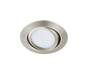 Rila LED recessed spotlight brushed steel round — 650310107