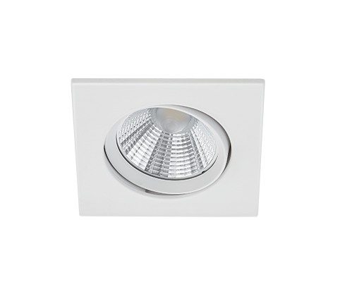 Pamir LED recessed spotlight matt white square — 650410131
