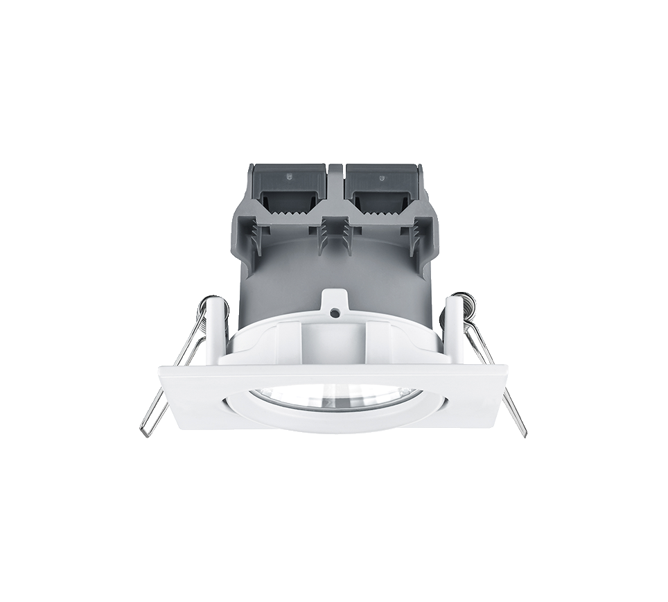 Pamir LED recessed spotlight matt white square — 650410131