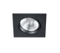 Pamir LED recessed spotlight matt black square — 650410132