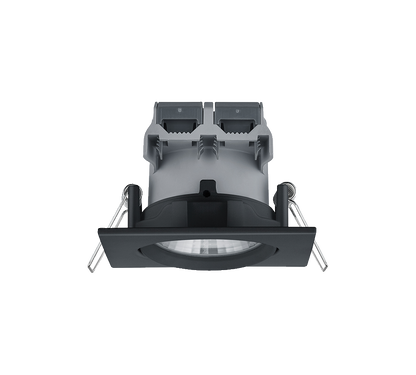 Pamir LED recessed spotlight matt black square — 650410132