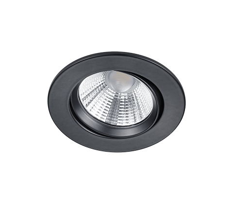 Pamir LED recessed spotlight matt black round — 650510132