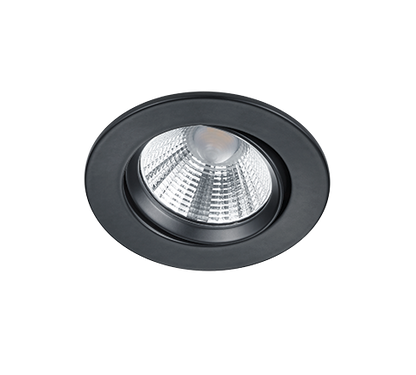 Pamir LED recessed spotlight matt black round — 650510132