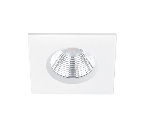 Zagros LED recessed spotlight IP65 matt white square — 650610131