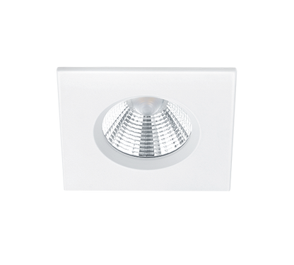 Zagros LED recessed spotlight IP65 matt white square — 650610131