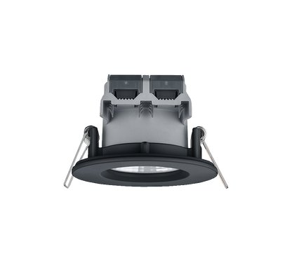 Zagros LED recessed spotlight IP65 matt black round — 650710132