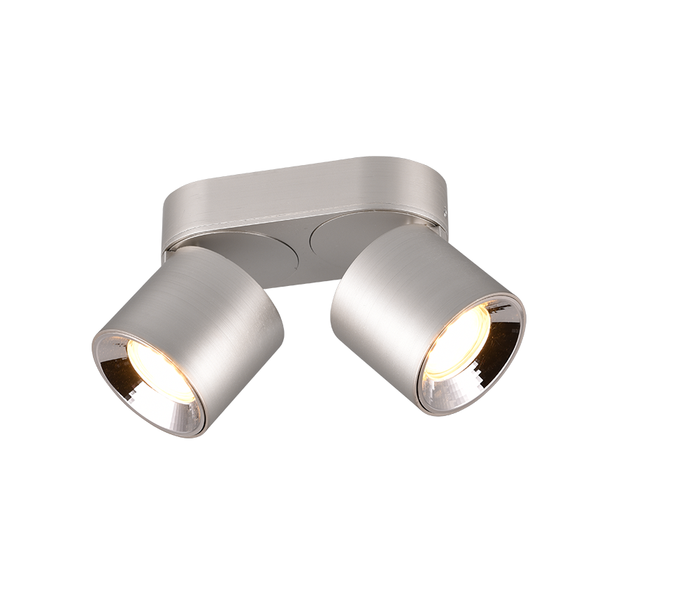 Guayana spotlight 2-pc GU10 brushed aluminium — 651000207