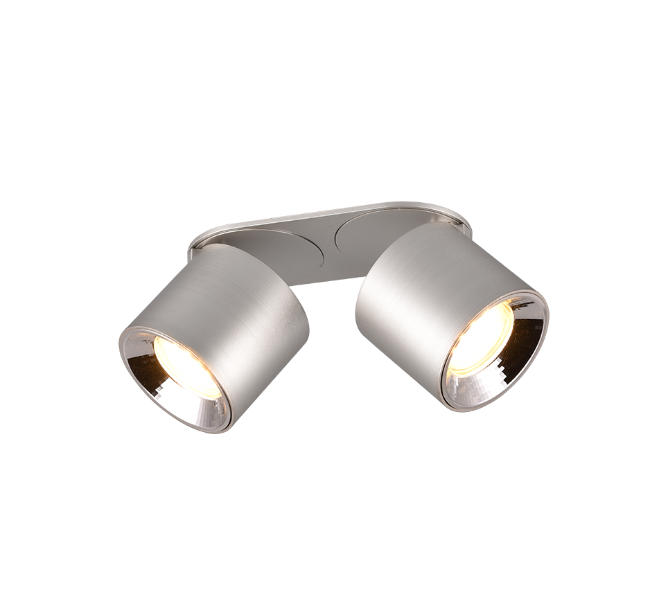 Guayana spotlight 2-pc GU10 brushed aluminium — 651000207