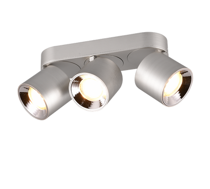 Guayana spotlight 3-pc GU10 brushed aluminium — 651000307