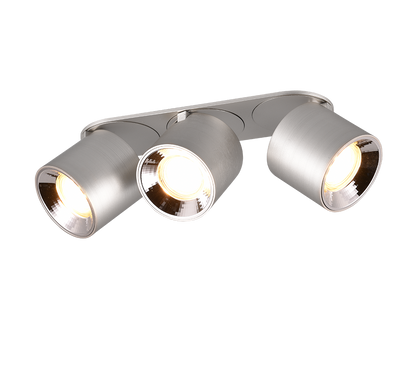 Guayana spotlight 3-pc GU10 brushed aluminium — 651000307