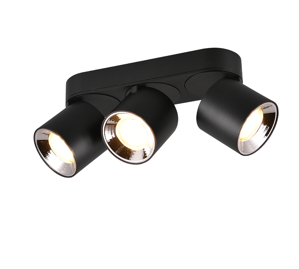 Guayana spotlight 3-pc GU10 matt black — 651000332
