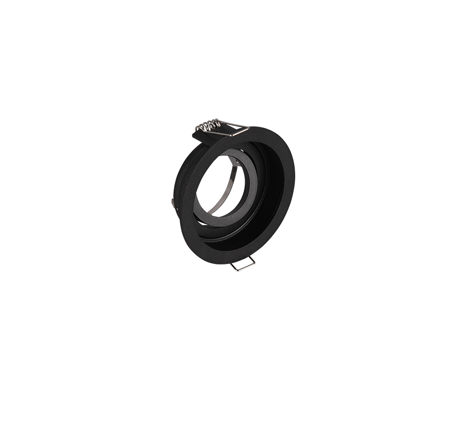 Kenai recessed spotlight GU10 9 cm matt black round — 651500132
