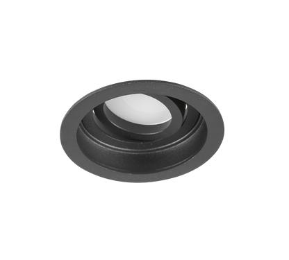 Kenai recessed spotlight GU10 9 cm matt black round — 651500132