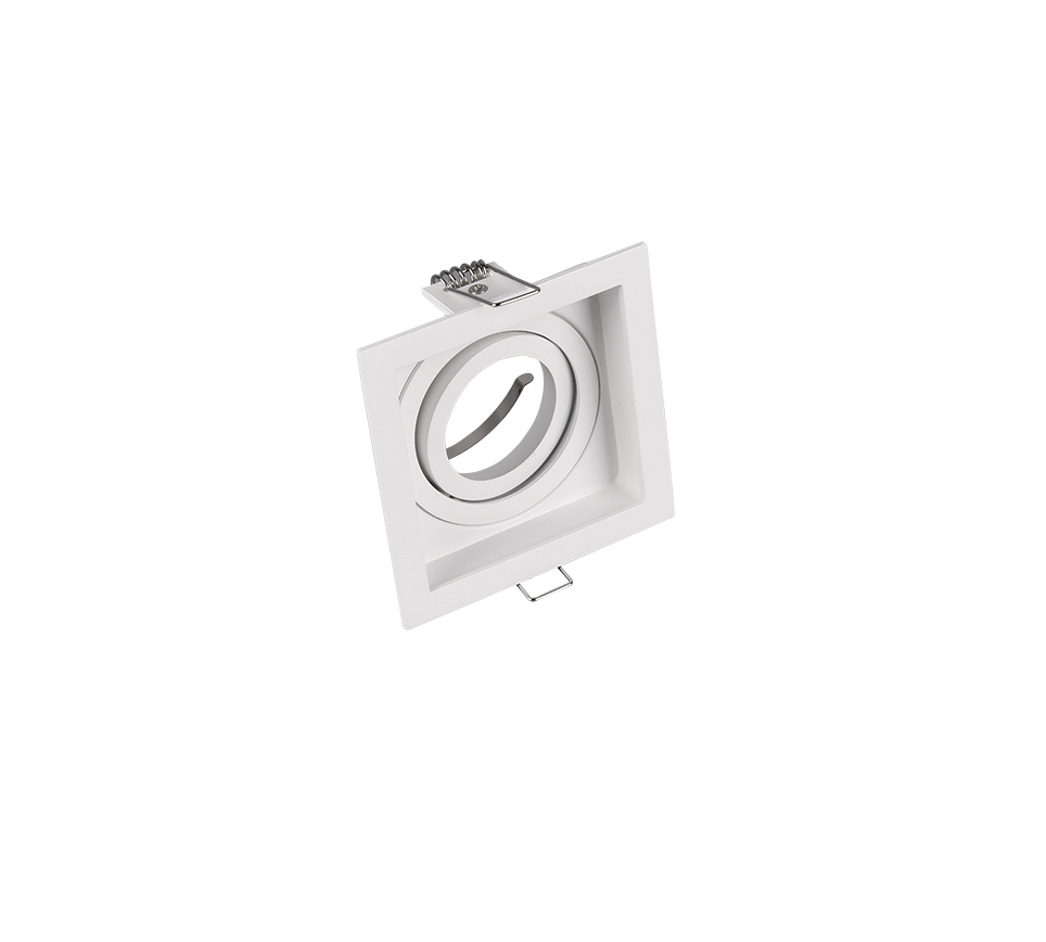 Kenai recessed spotlight GU10 9 cm matt white square — 651600131