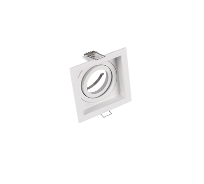 Kenai recessed spotlight GU10 9 cm matt white square — 651600131