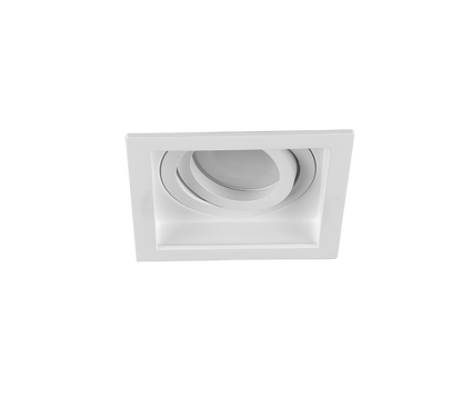 Kenai recessed spotlight GU10 9 cm matt white square — 651600131