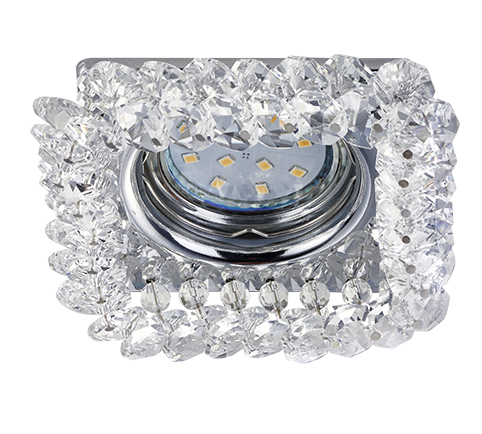 Dolomite recessed spotlight GU10 square chrome — 651800152