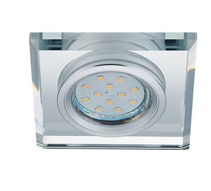 Pirin recessed spotlight GU10 square chrome/transparent — 652200152