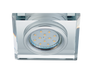 Pirin recessed spotlight GU10 square chrome/transparent — 652200152