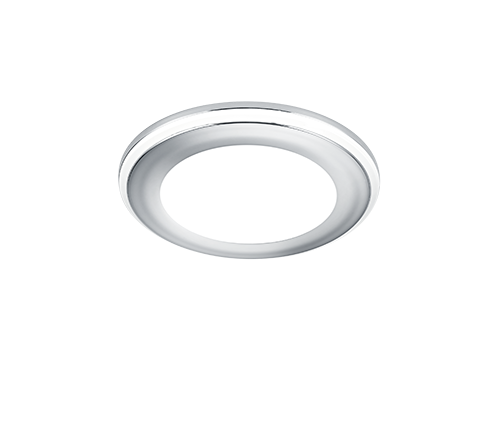 Aura LED recessed spotlight 8 cm chrome — 652310106