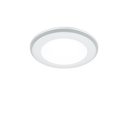 Aura LED recessed spotlight 8 cm matt white — 652310131