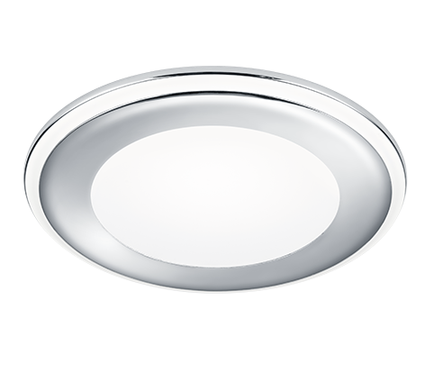 Aura LED recessed spotlight 14 cm chrome — 652410106
