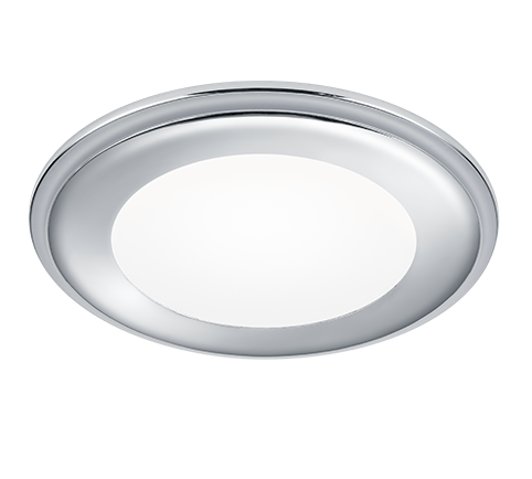 Aura LED recessed spotlight 14 cm chrome — 652410106