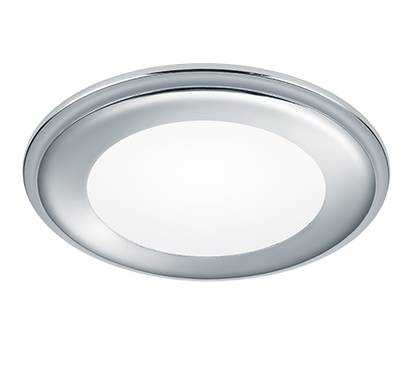 Aura LED recessed spotlight 14 cm chrome — 652410106