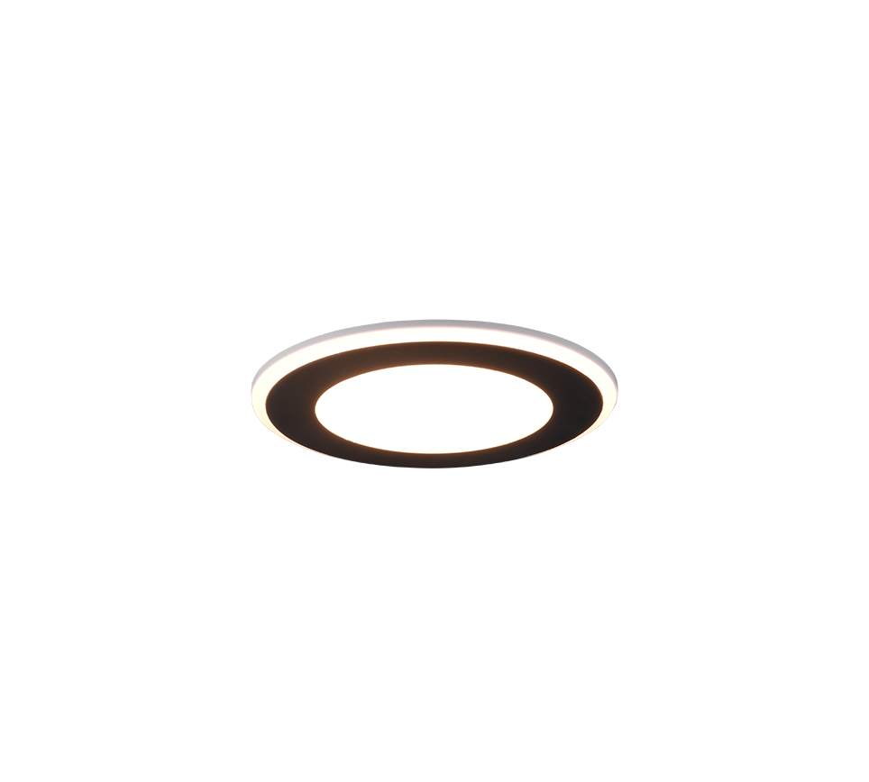 Aura LED recessed spotlight 14 cm matt black — 652410132
