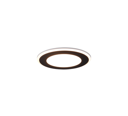 Aura LED recessed spotlight 14 cm matt black — 652410132