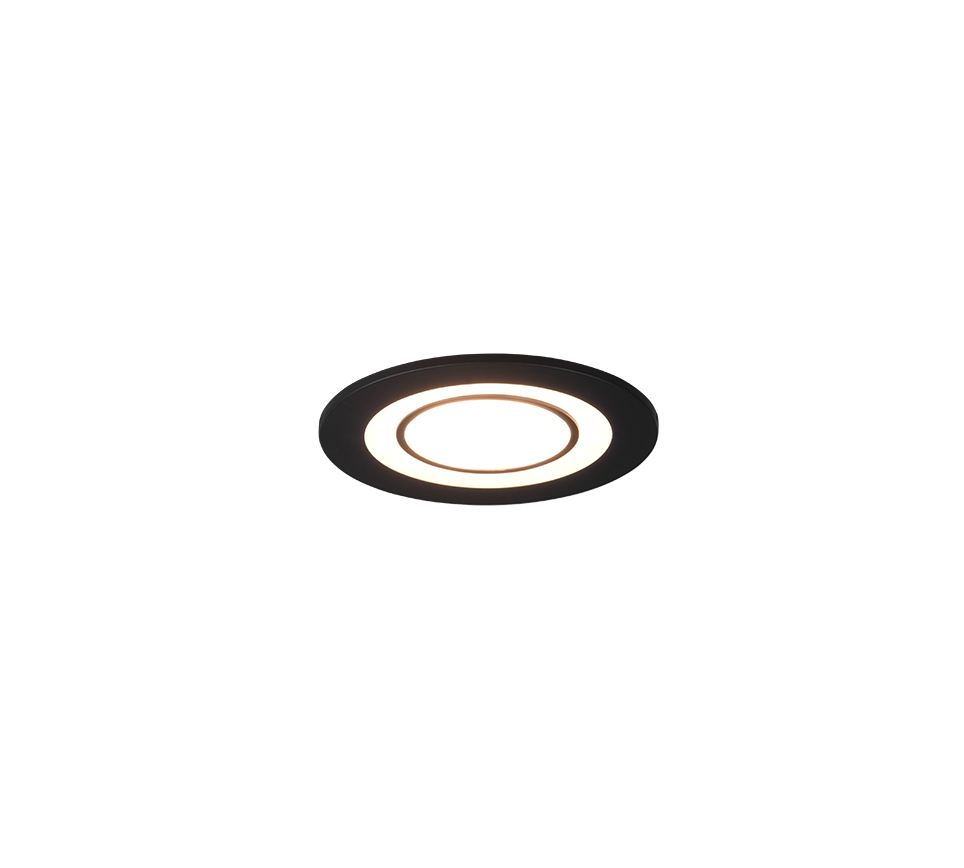 Core LED recessed spotlight 8 cm matt black — 652510132