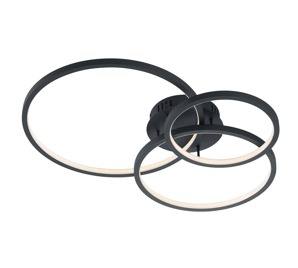 WiZ Aaron LED ceiling lamp anthracite RGBW — 652710342