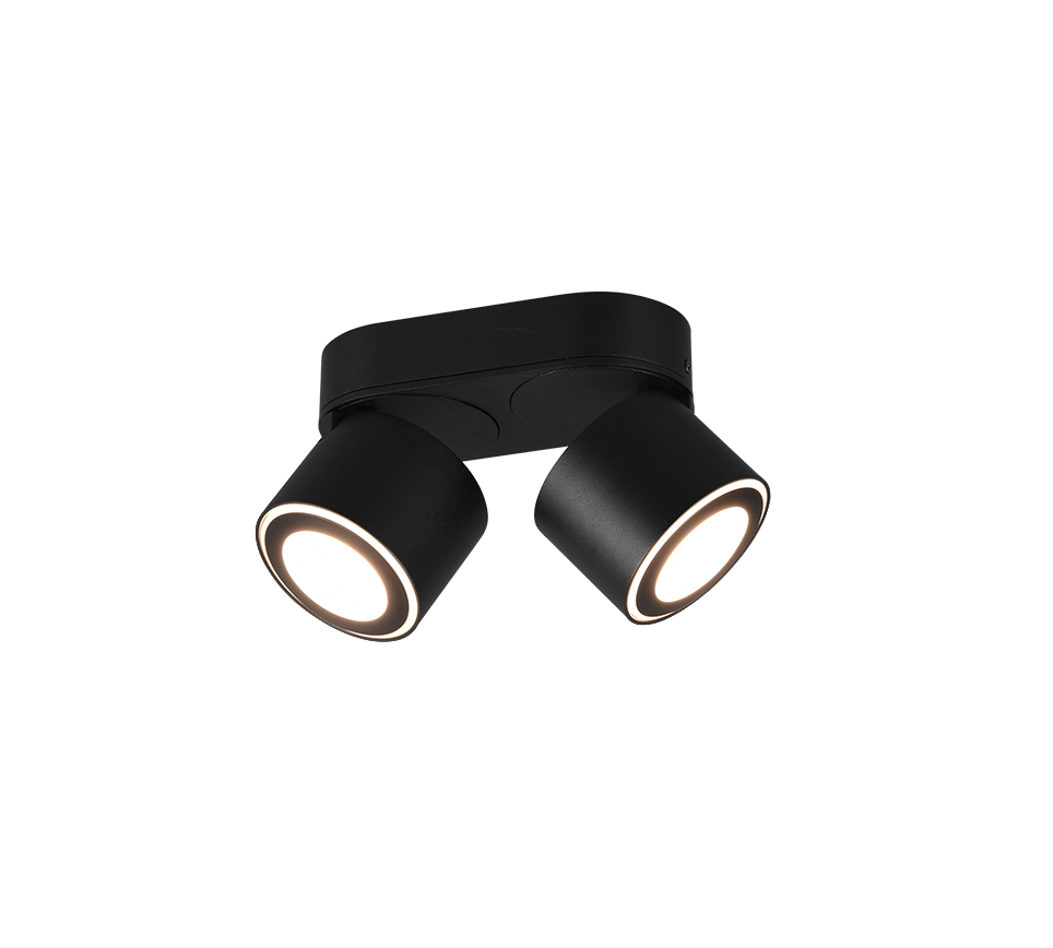 Taurus LED spotlight 2-pc matt black — 652910232