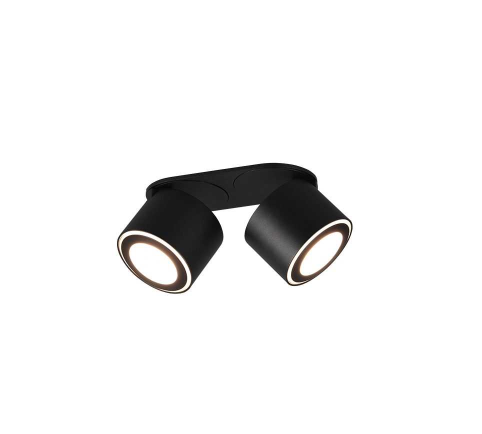 Taurus LED spotlight 2-pc matt black — 652910232