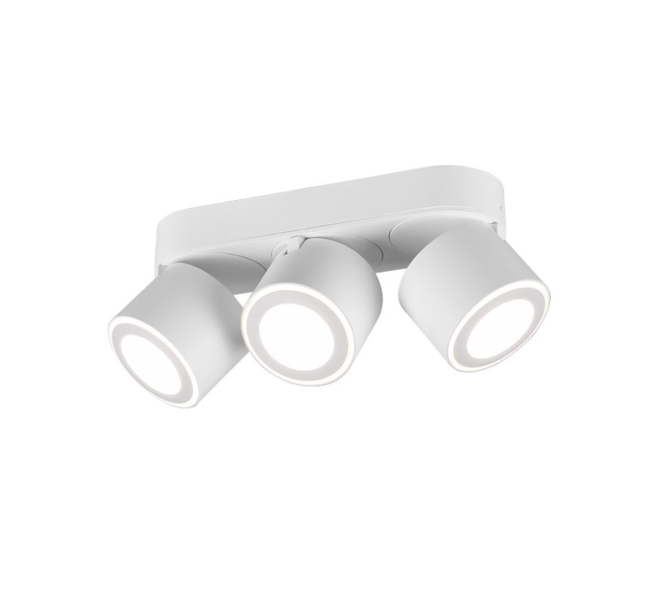 Taurus LED spotlight 3-pc matt white — 652910331