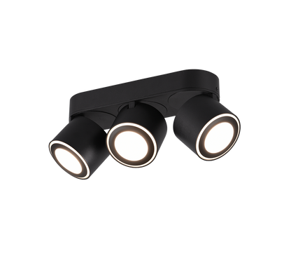 Taurus LED spotlight 3-pc matt black — 652910332