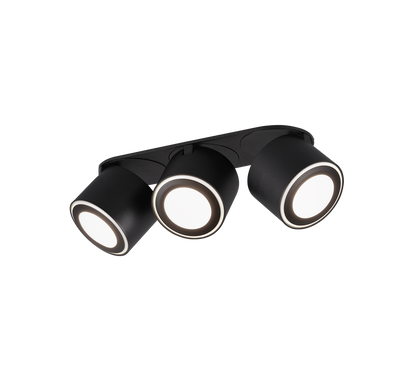 Taurus LED spotlight 3-pc matt black — 652910332