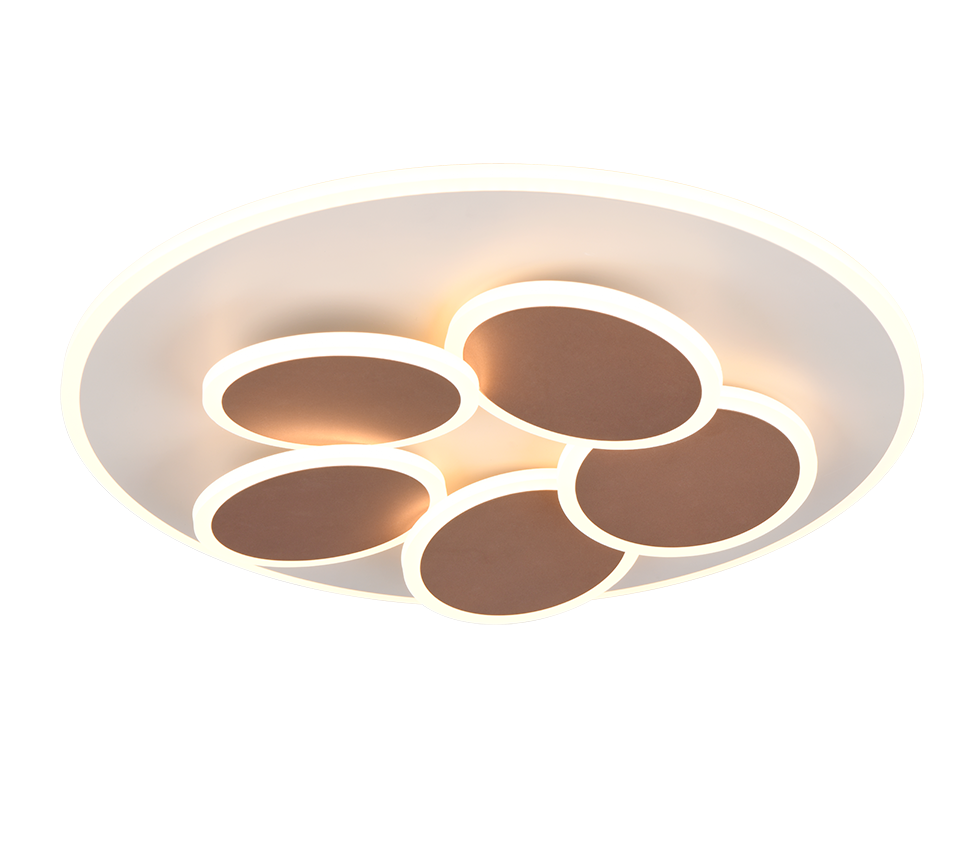 Mandala LED ceiling lamp warm grey/coffee brown — 653210676