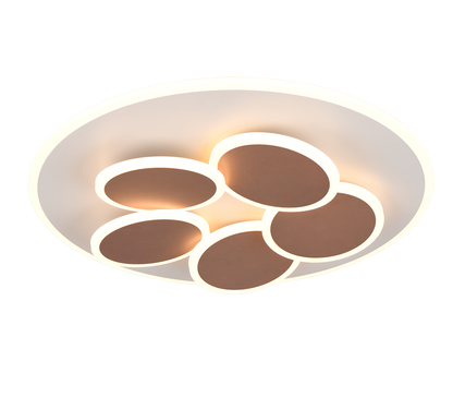 Mandala LED ceiling lamp warm grey/coffee brown — 653210676